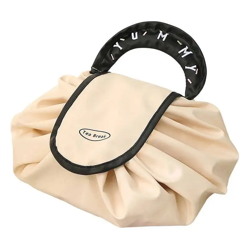 2025 أحدث ممتازة النمط الفرنسي الرباط إغلاق كسول حقيبة مستحضرات تجميل للنساء المحمولة سعة كبيرة حقيبة تخزين السفر #5