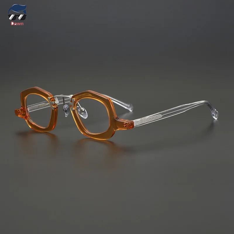 

Новые ретро-ацетатные оправы для очков, индивидуальный стиль для мужчин и женщин с большими лицами, оптические очки по рецепту