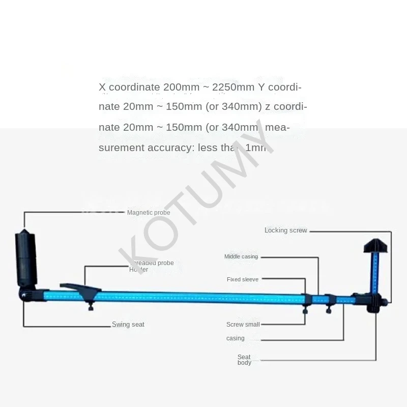 Car measuring tools 2D auto car body collision repair auto chassis tram gauge frame machine body measuring system