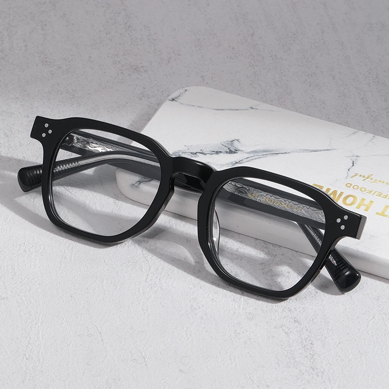 Top Quality Acetate Square Glasses Frame Men Women Classic Retro Trendy Eyeglasses Japanese Handmade Vintage Unisex Eyewear