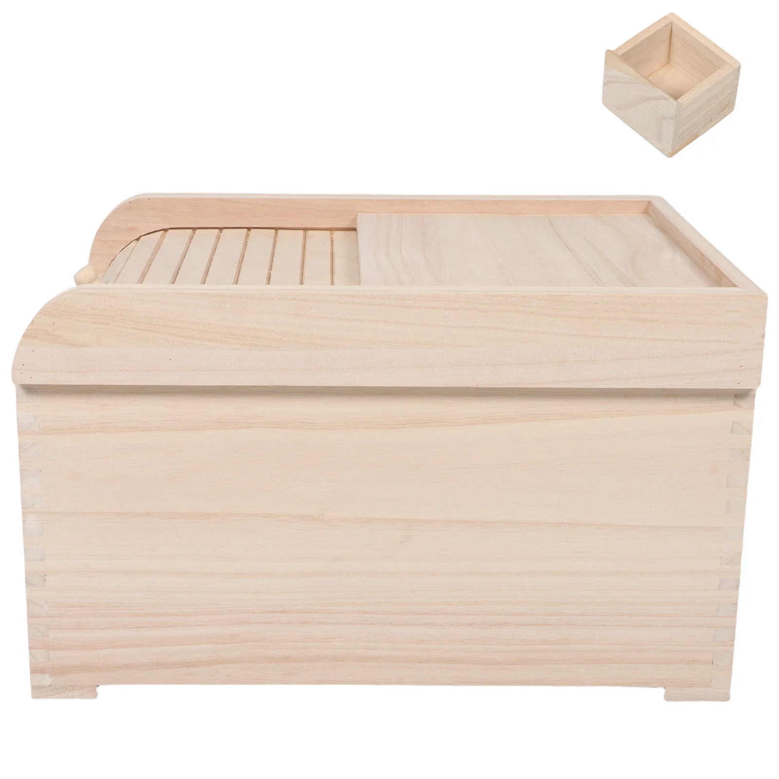 

15kg Wooden Rice Storage Container Large Capacity Grain Bucket -Keeping Dispenser Kitchen Food Storage Bin