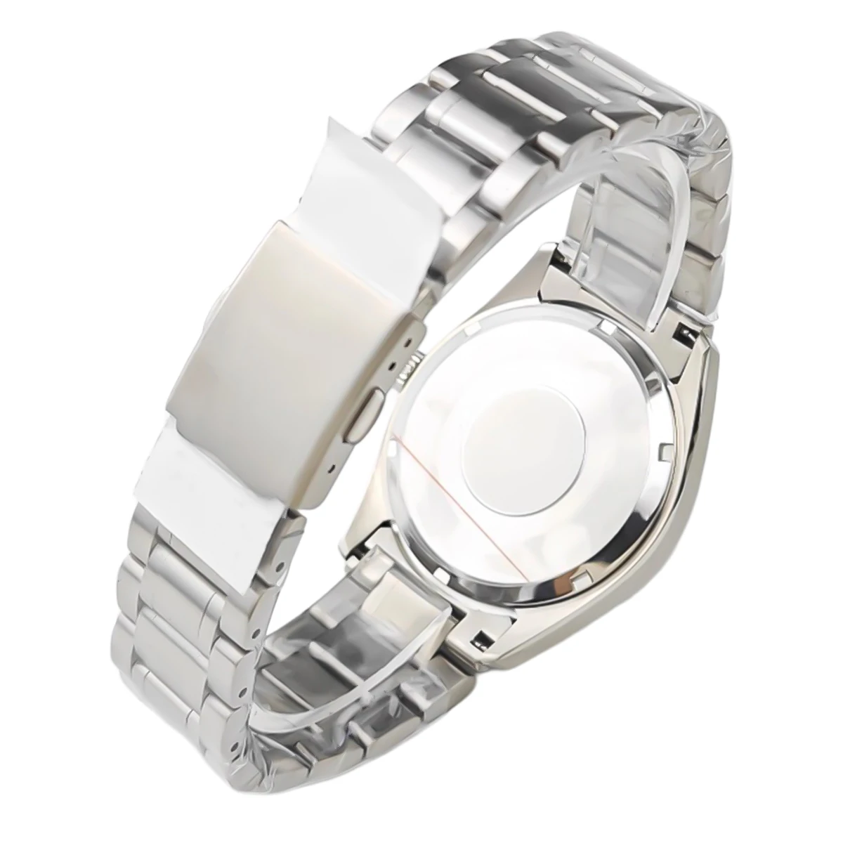 Silver Watch Case Fit 33.5mm Dial For Seiko Grand NH35/NH36/34/4R Automatic Movement Sapphire Crystal Strap Mod Parts view 2