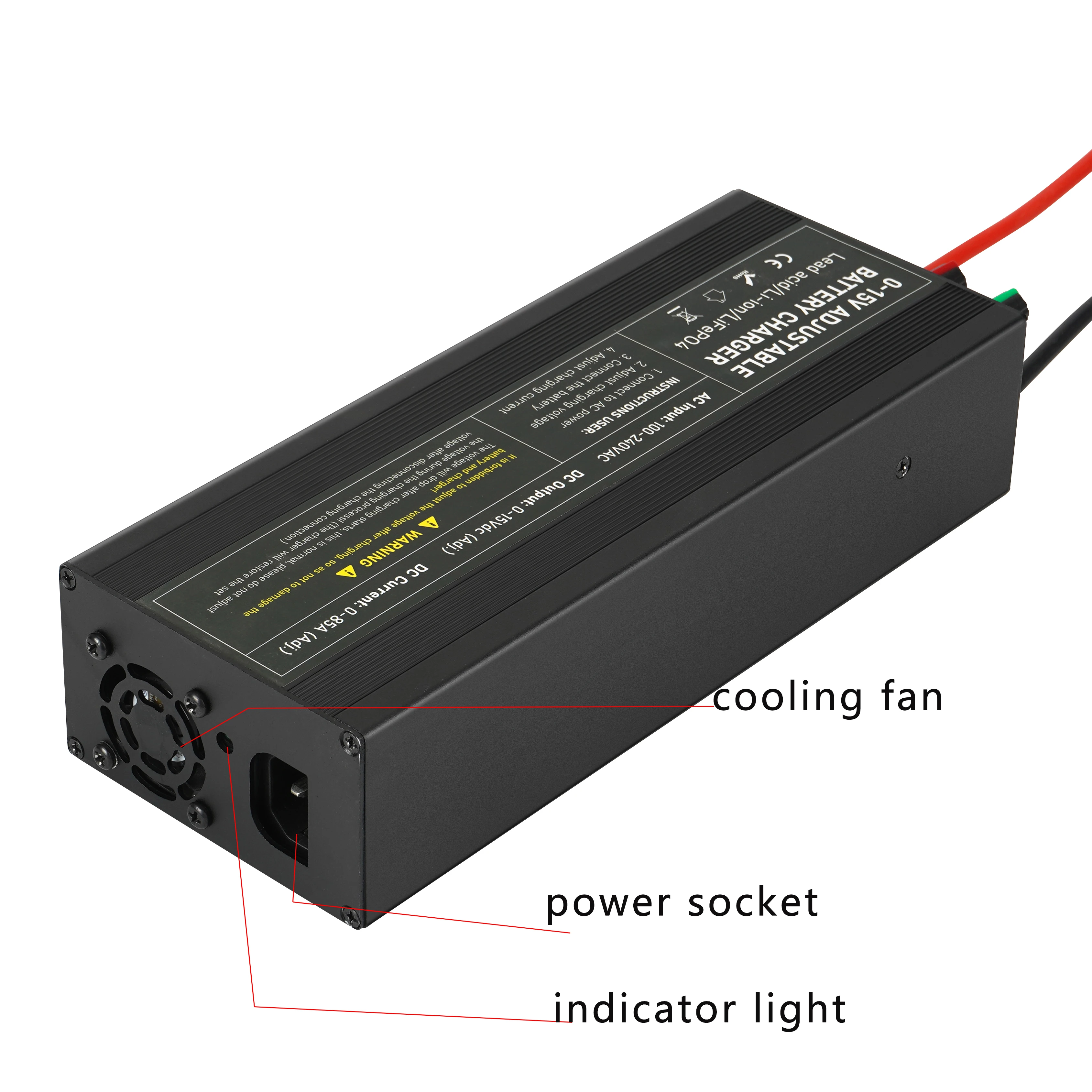 12V charger 60A 14.6V 900W Lifepo4 charger 85A Lithium battery Charger adjustable Voltage and Current Rechargeable Adapter