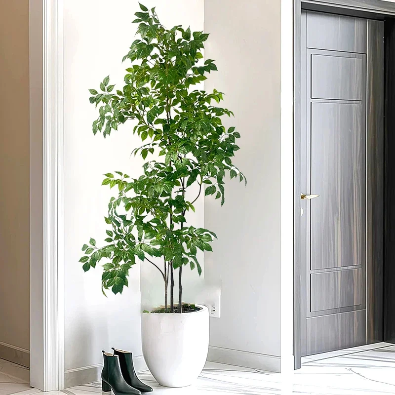 70-135cm Large Artificial Happy Tree Fake Bamboo Plants Branch Plastic Felicitous Leaves for Home Garden Indoor Outdoor Decor - Detail 1