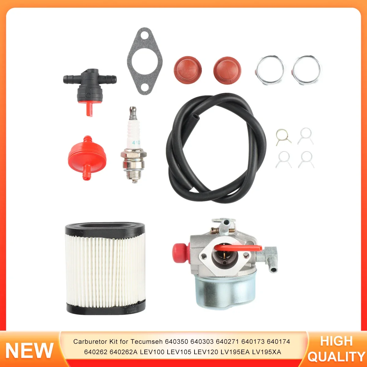 

Carburetor Kit for Tecumseh 640350 640303 640271 640173 640174 640262 640262A LEV100 LEV105 LEV120 LV195EA LV195XA
