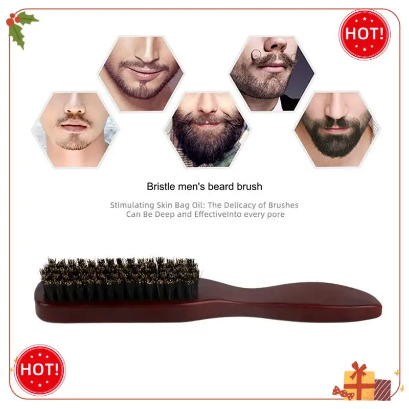 ABLE-猪毛ブラシ、理容ひげブラシ、女性と男性用ヘアブラシひげブラシイエロー