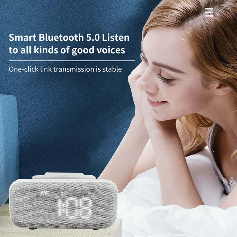 

Wireless Bluetooth Speaker Multifunctional Wireless Charging Swan Night Light Bluetooth Speaker Desktop Wake Up Light