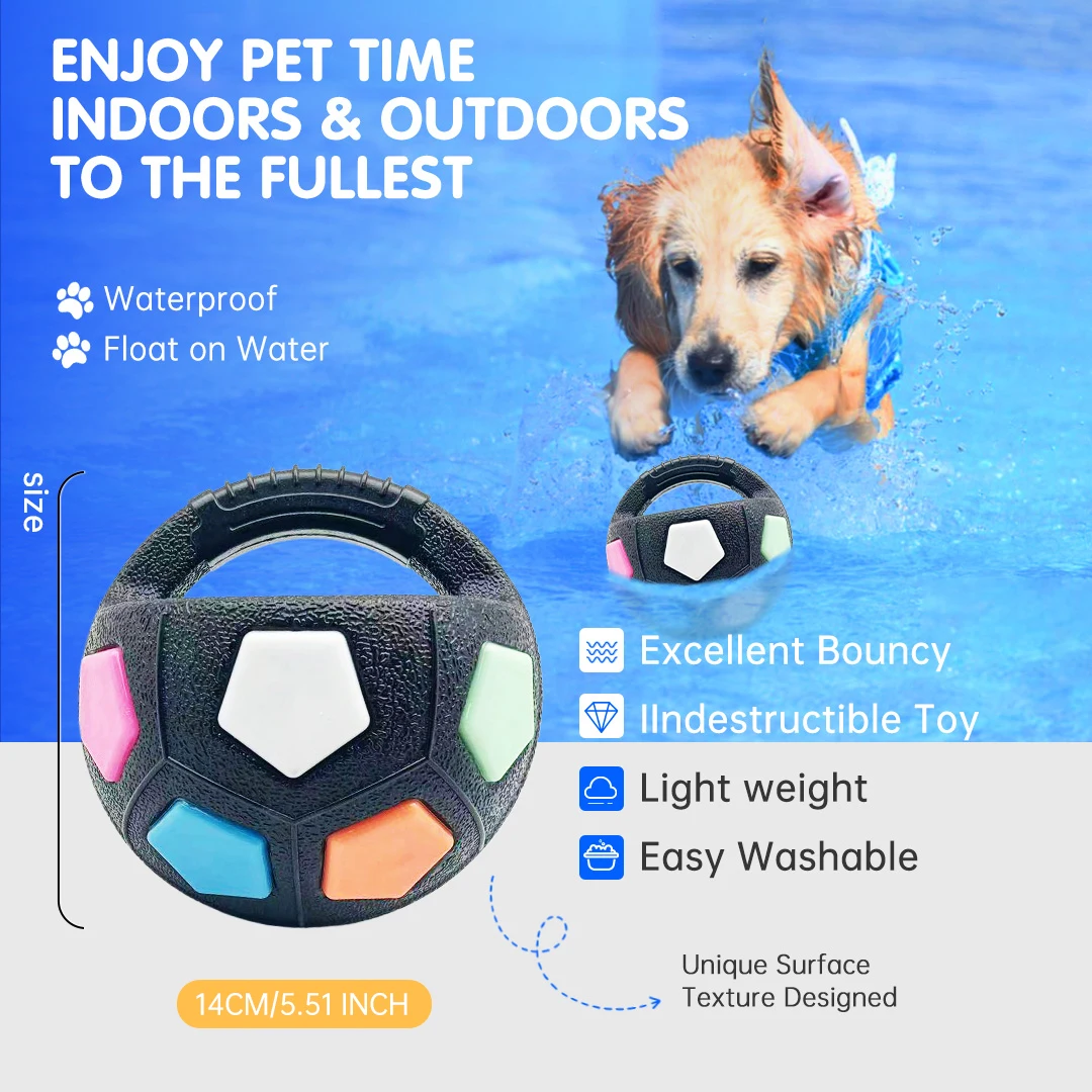Neue Fußball- und Tennisball-förmige Hundespielzeuge, Langlebige Zahnungshilfe für Outdoor-Training, Quietschspielzeug – Detail 8