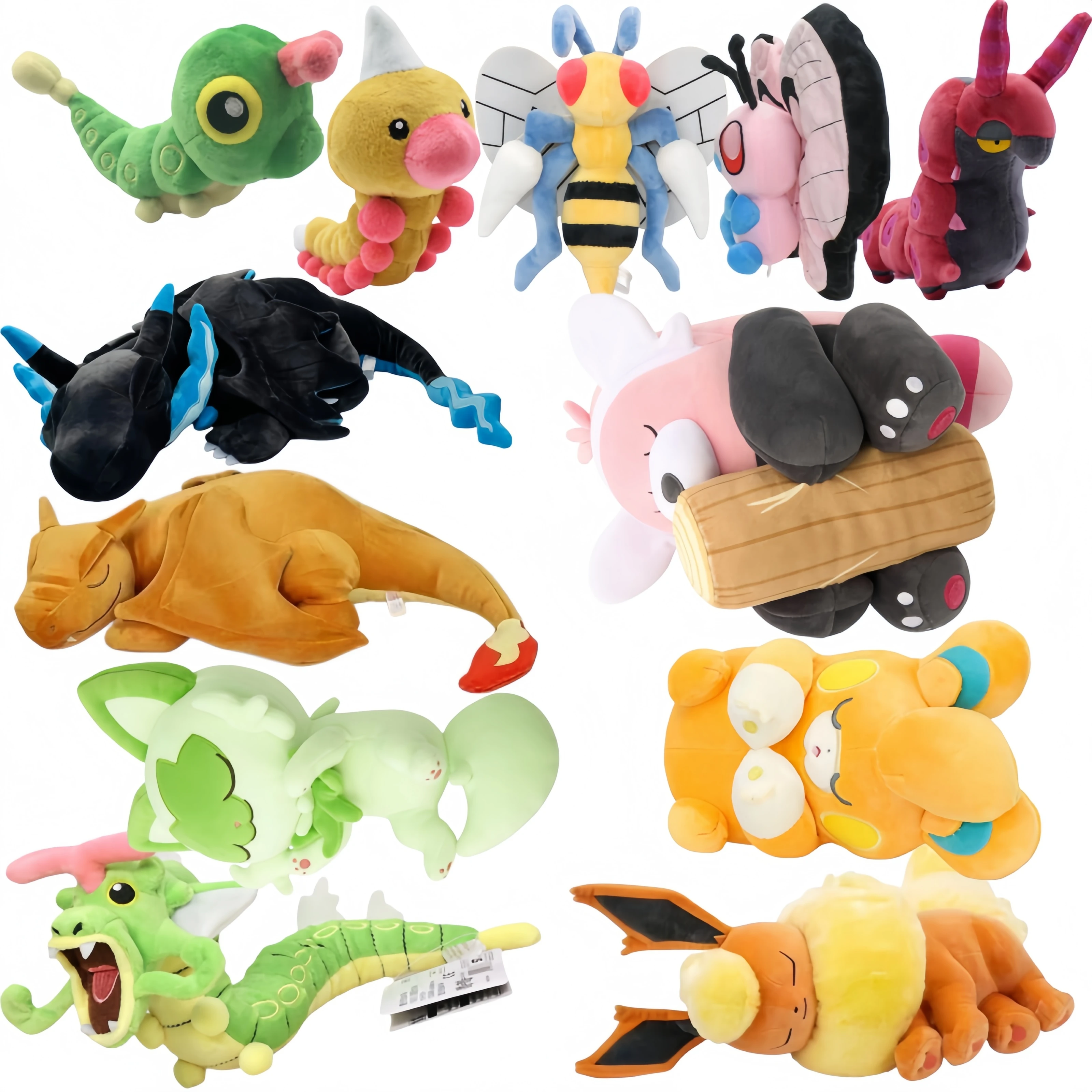 Pikachu Plüsch Glänzender Schlafender Glurak XY Stofftier Plüschfigur Flareon Bewear Caterpie Weedle Butterfree Plüschtiere Sprigatito Plüsch