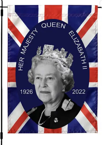 Queen Elizabeth II Garden Flag UK United Kingdom Outdoor Yard 12