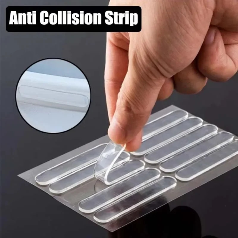 Silicone Self Adhesive Furniture Pads Crib Bumper Pads Refrigerator Anti-collision Strip Wall Protector Door Stopper