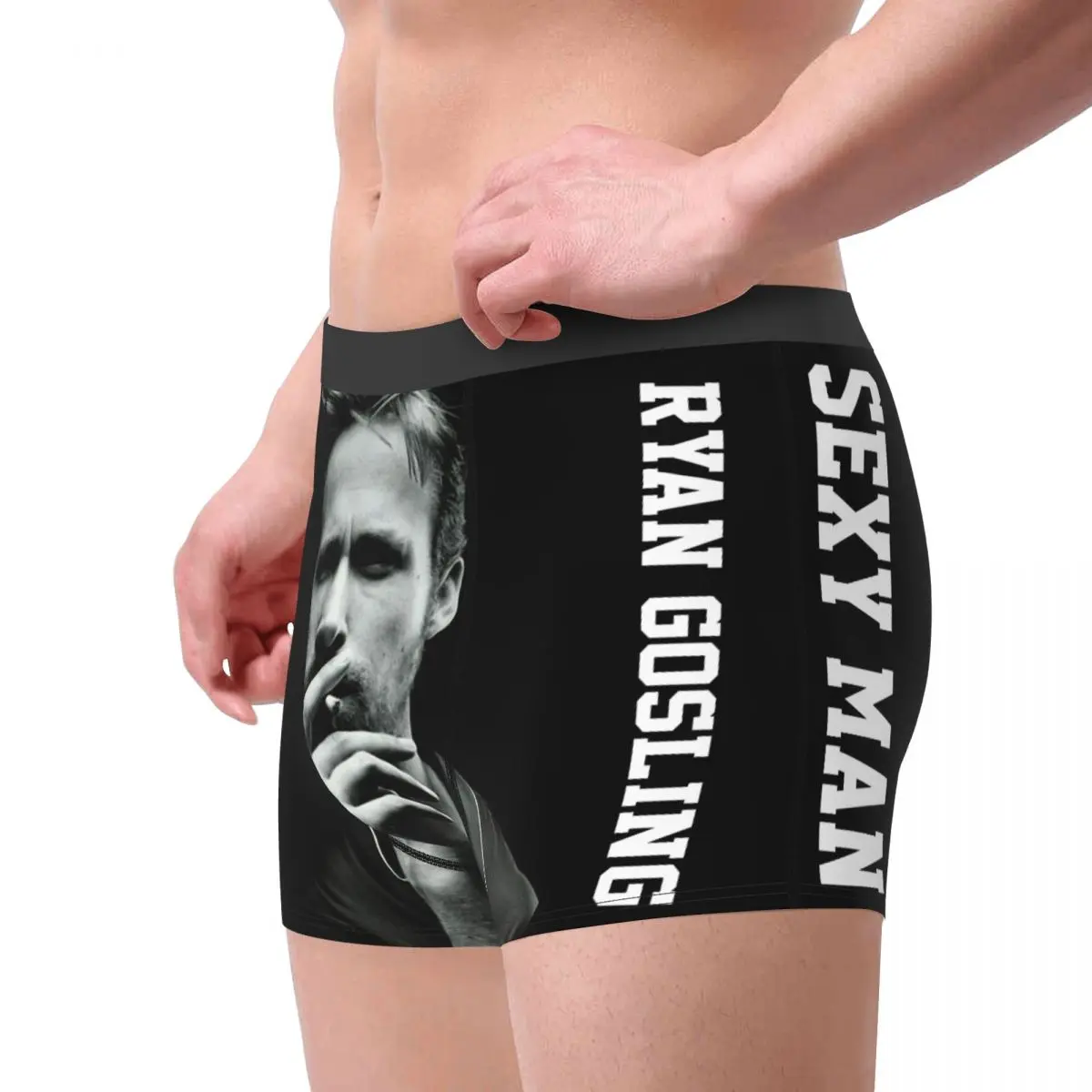 Ryan Gosling Men\'s Boxer Briefs, Highly Breathable Underpants,Top Quality 3D Print Shorts Birthday Gifts