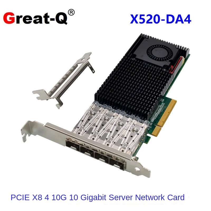 X520-DA4 82599ES PCIe x8 quad port 10G Gigabit server scheda di rete in fibra ottica