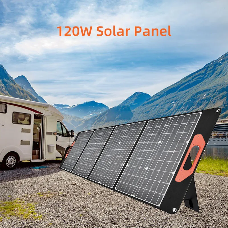 

Portable 120w Foldable Solar Panel Charge for Outdoor Camping Hiking Boats RV Car Mobile Laptop Power Battery Fast Charging