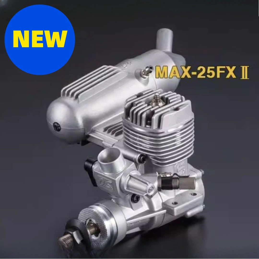 MAX 25FX II Two Stroke 25 Class Methanol Engine with Exhaust Pipe for Model Aircraft/Remote Controlled Fixed Wing Aircraft