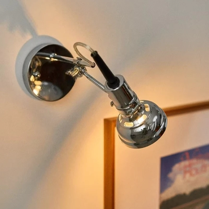 Adjustable Wall Lamp Retro Industrial Style Wall Light Bedroom Bedside Study Lighting Lamps Multi Angle Electroplating Lights
