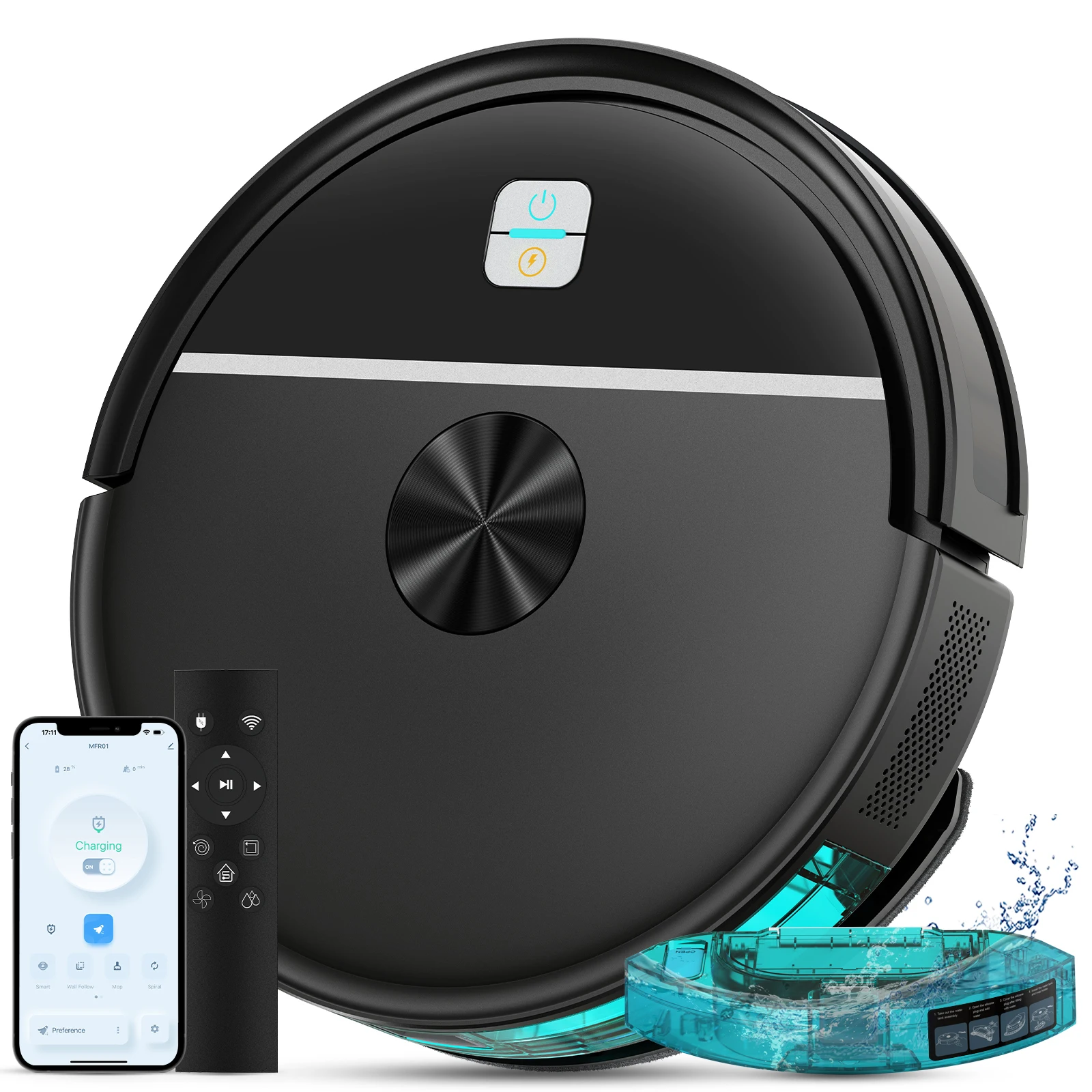 

2026 New Model 3 in 1 Wet Dry Mop Household Floor Cleaner Robot Vacuum Cleaner Aspiradora Robot Wireless 3500Pa Strong Suction