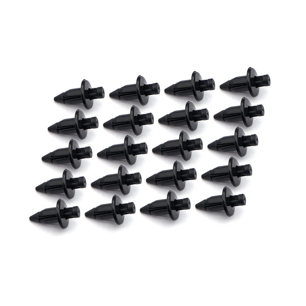For Honda Ducati Yamaha 20Pcs/Set Motorcycle 6mm 7mm 8mm 8.4mm Rivet Fairing Body Trim Panel Fastener Screw Clips Plug Kit Black