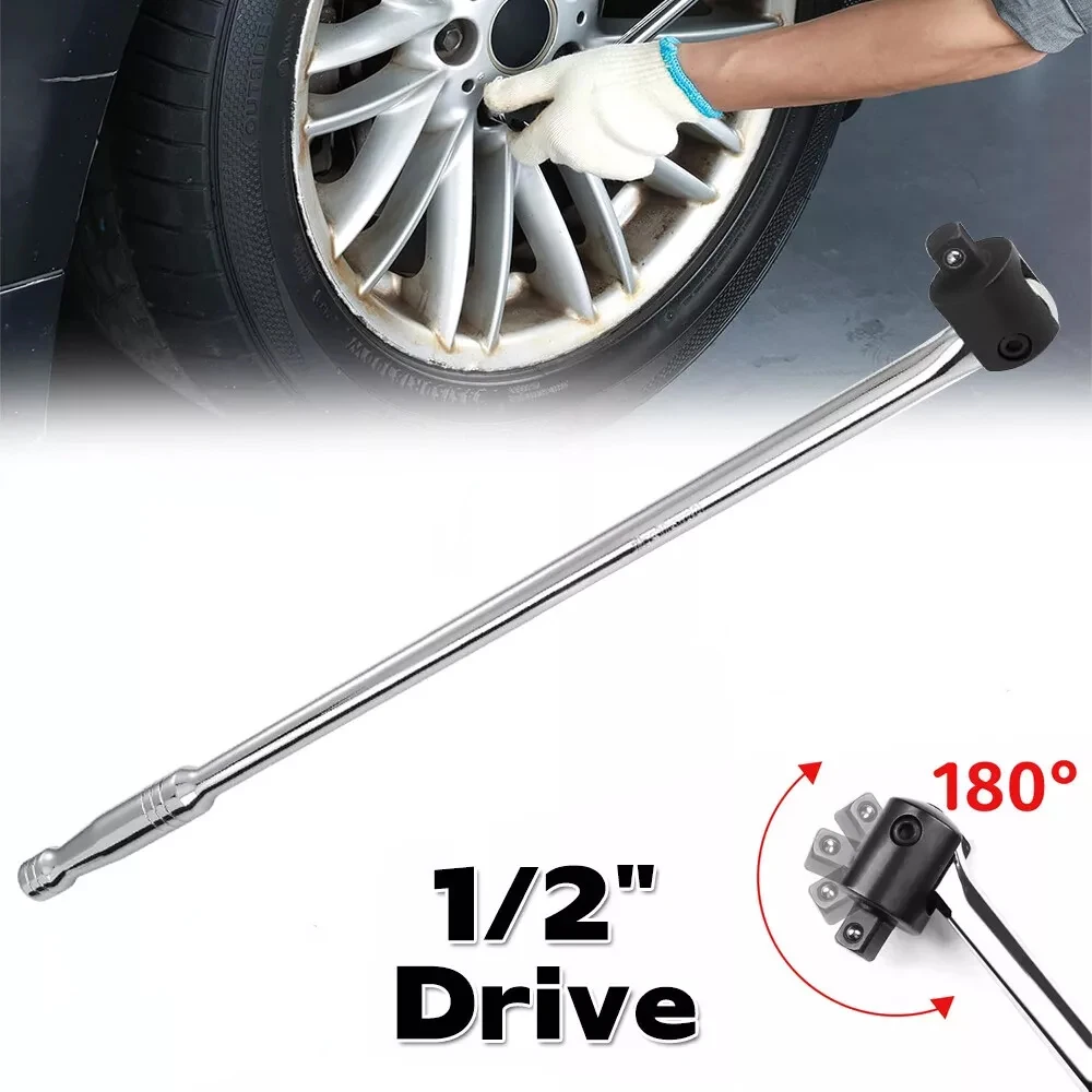 Car Wheel Wrench Long Force Bar Activity Head Socket Wrench With Strong Force Lever Steering Handle Spanner Hand Tools