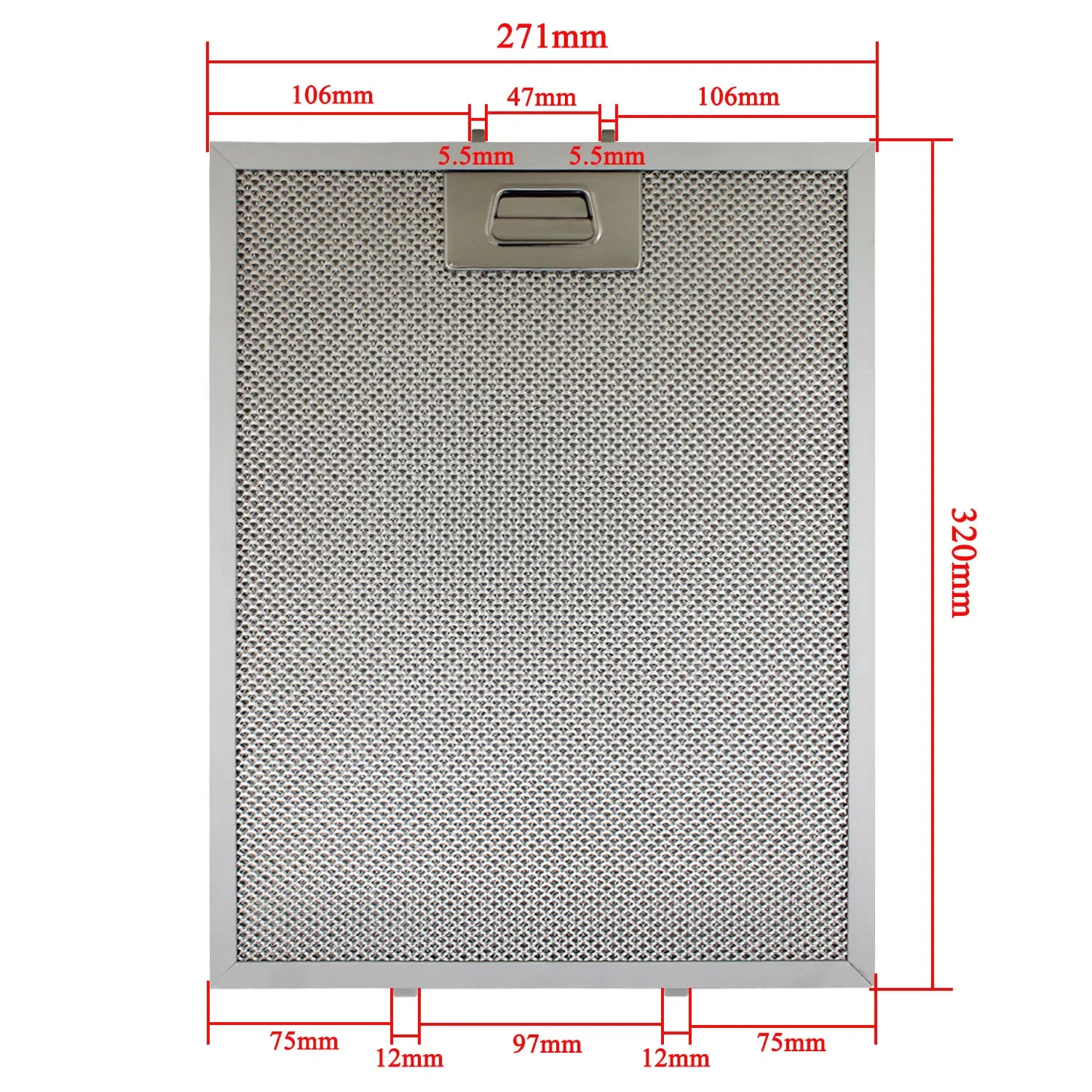 271.5*320mm Cooker Hood Filters Metal Mesh Extractor Vent Filter Ventilation For Kitchen Cooker Hood Grease Filter