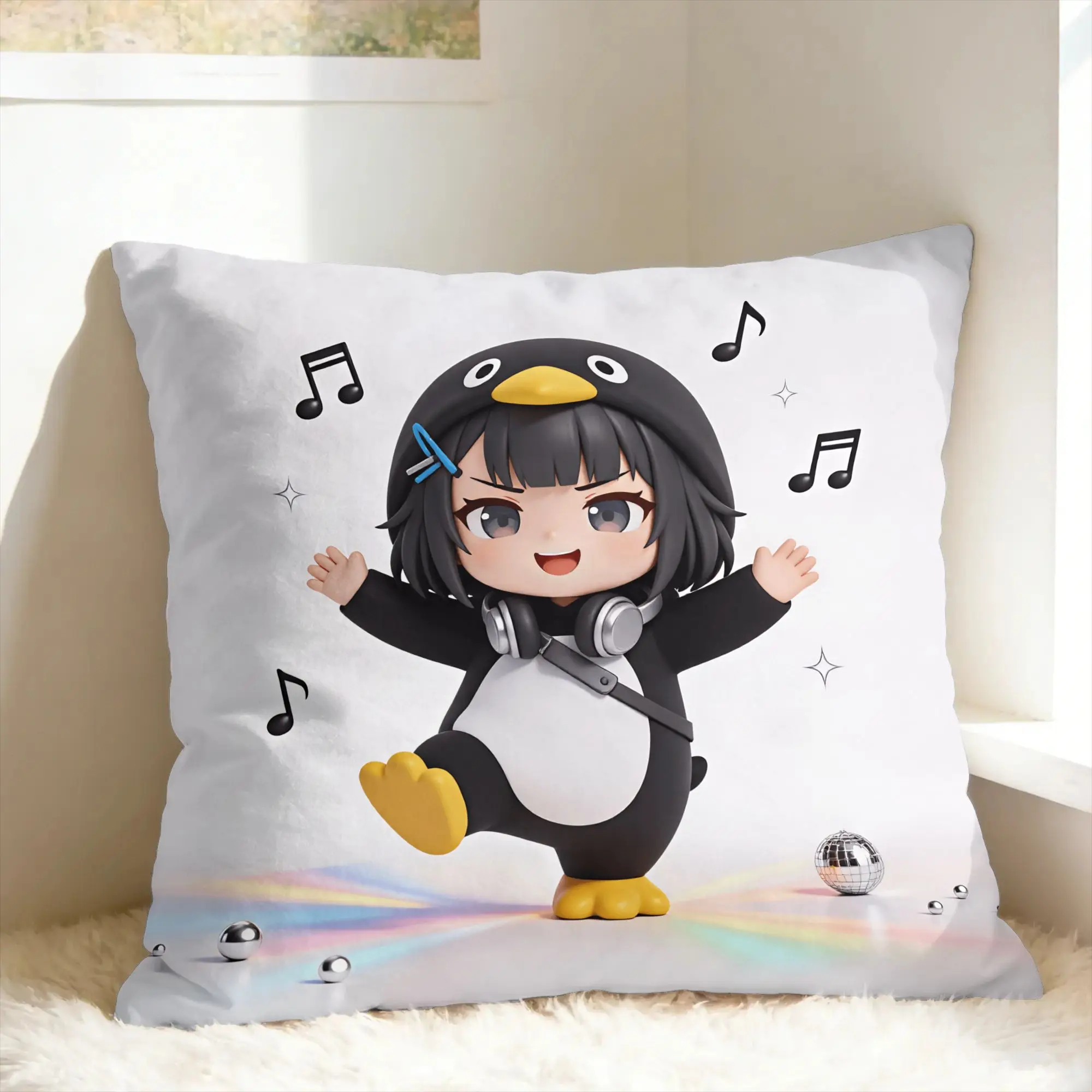 Gugugaga Penguin Arknights Endfield Pillow Cover  Retro Trendy Pillow Case For Sofa Home Decoration Comfy Pillowcases Gift Idea