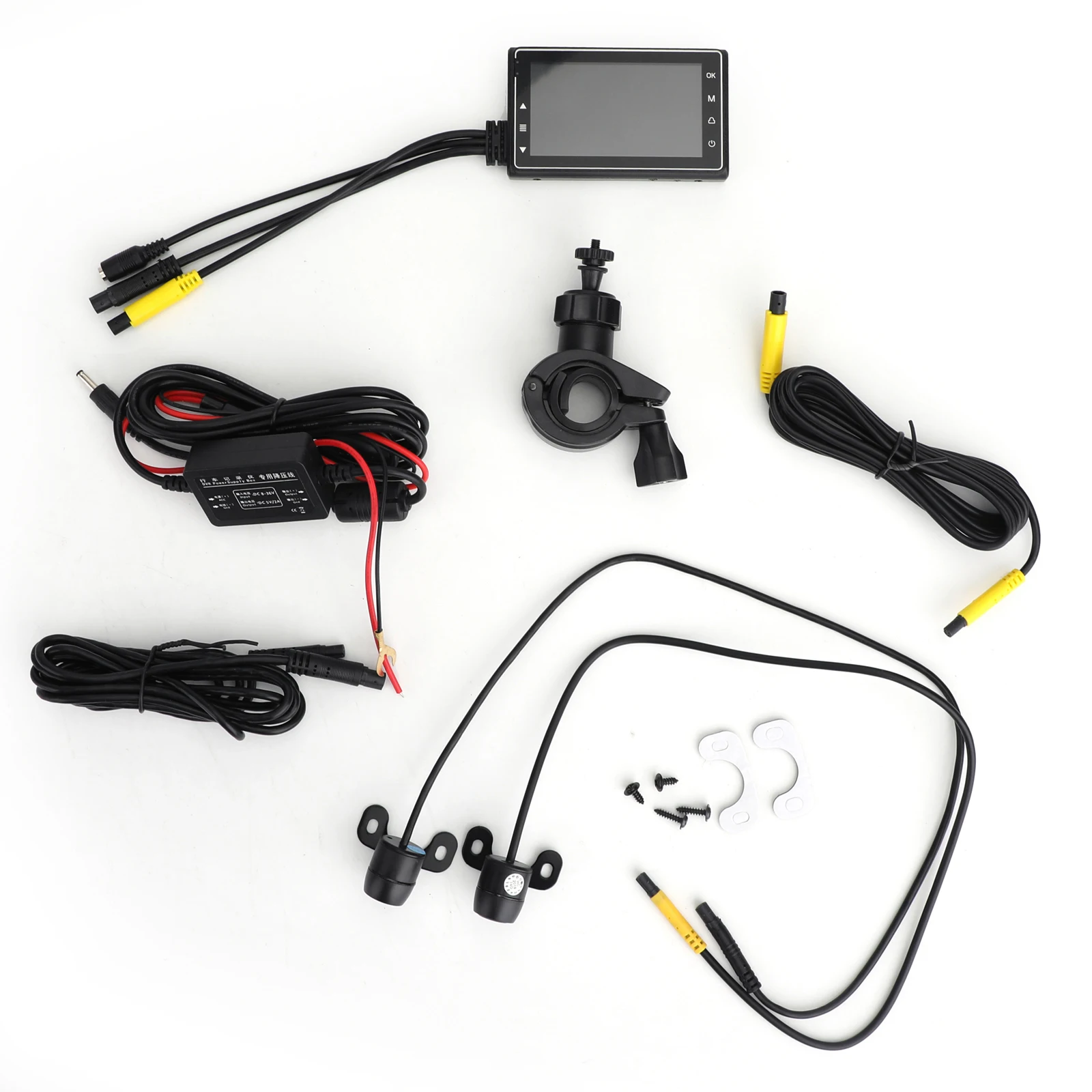 Areyourshop 1080P Motorcycle DVR Motorbike Video recorder Dual Camera Support GPS G-sensor