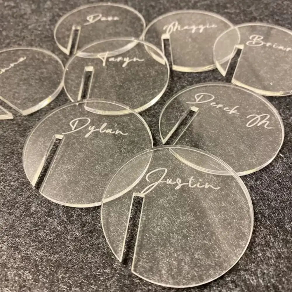 30Pcs/Set Blank Acrylic Circle Drink Tags Useful Party Drinking Tag Rim of Wine Glass Party Decoration