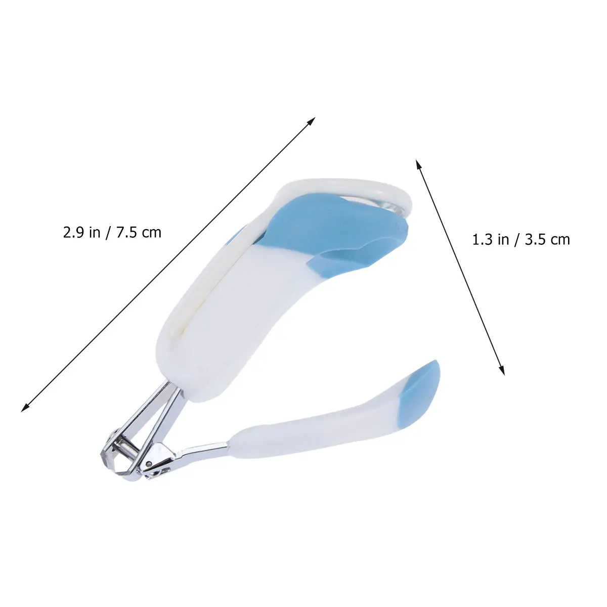 

Baby Nail Scissors Ultra Clear Blue Newborn Care Tools Accessories 2x Magnifier Removable Foldaway Plastic Stainless Steel