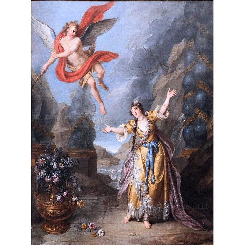 Greek Myth Psyche Abandoned By Cupid The Almead Temple Of God Was Destroyed Canvas Wall Art By Ho Me Lili For Livingroom Decor