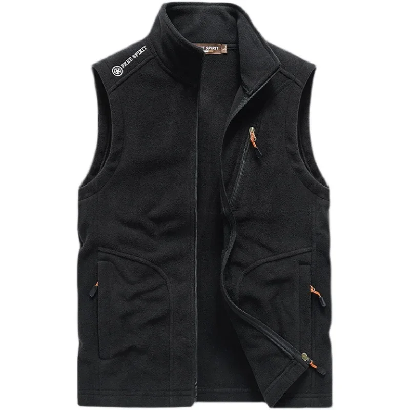 Winter Wärme Doppelseitige Samt Ärmellose Jacke Casual Männer Herbst Neue Winddicht Weste Fleece Leibchen Stehkragen Westen