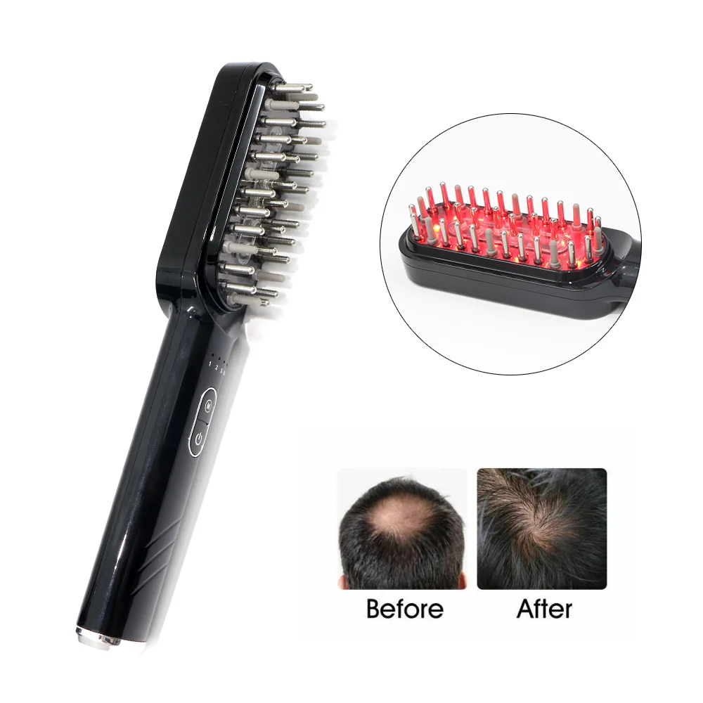 Latest LED Therapy Hair Brush Hair Loss Treatment Comb Electric Head Scalp Massage Oil Electric Scalp Hair Growth Massager