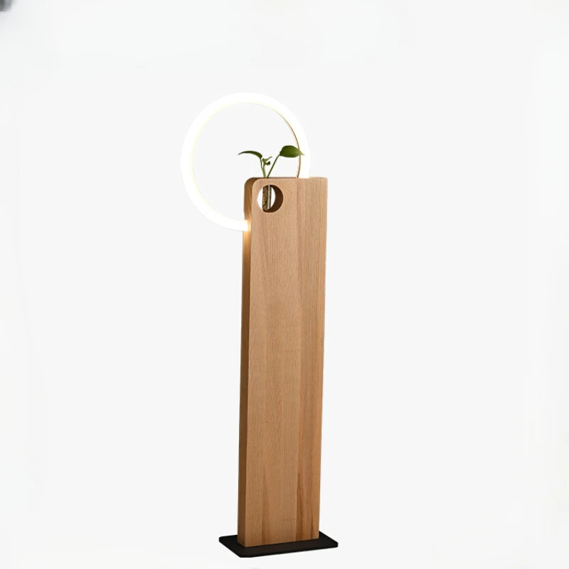 

Solid wood plant floor lamp, Nordic minimalist living room, study, bedroom decoration and decoration, atmosphere floor lamp