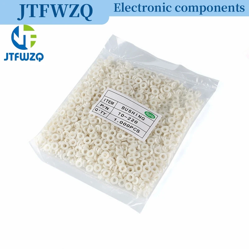 100 Uds tabletas aislantes casquillo de aislamiento almohadillas de transistores círculo TO-220 tapa aislante anillo de partículas para tornillos M3