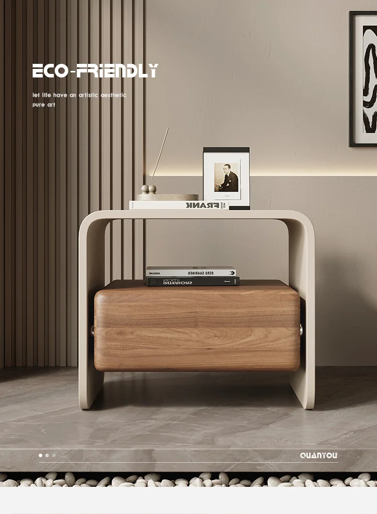 Nordic Luxury Night Table Aesthetic Trendy Storage Design Nightstand Unique Glamour Mesas Noches Dormitorio Bedroom Furniture