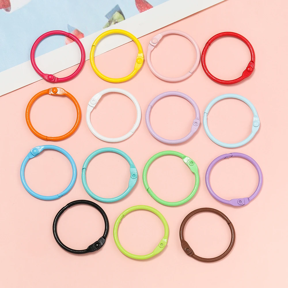 5/10 Stück 30mm Bunte Schlüsselanhänger-Ringe für Schlüsselketten, Schmuckherstellung, Zubehör, Großhandel – Detail 1