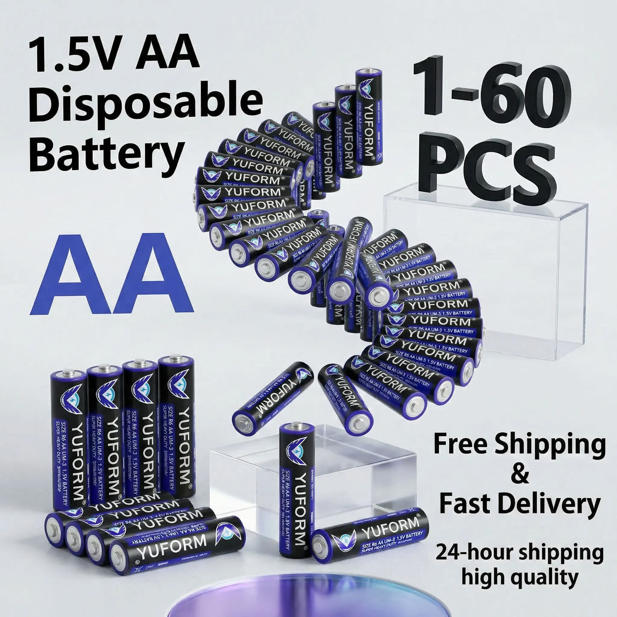 

1.5V AA Dry Battery Long Lasting for Flashlight MP3 Camera Shaver Wireless Mouse Keyboard Electronics