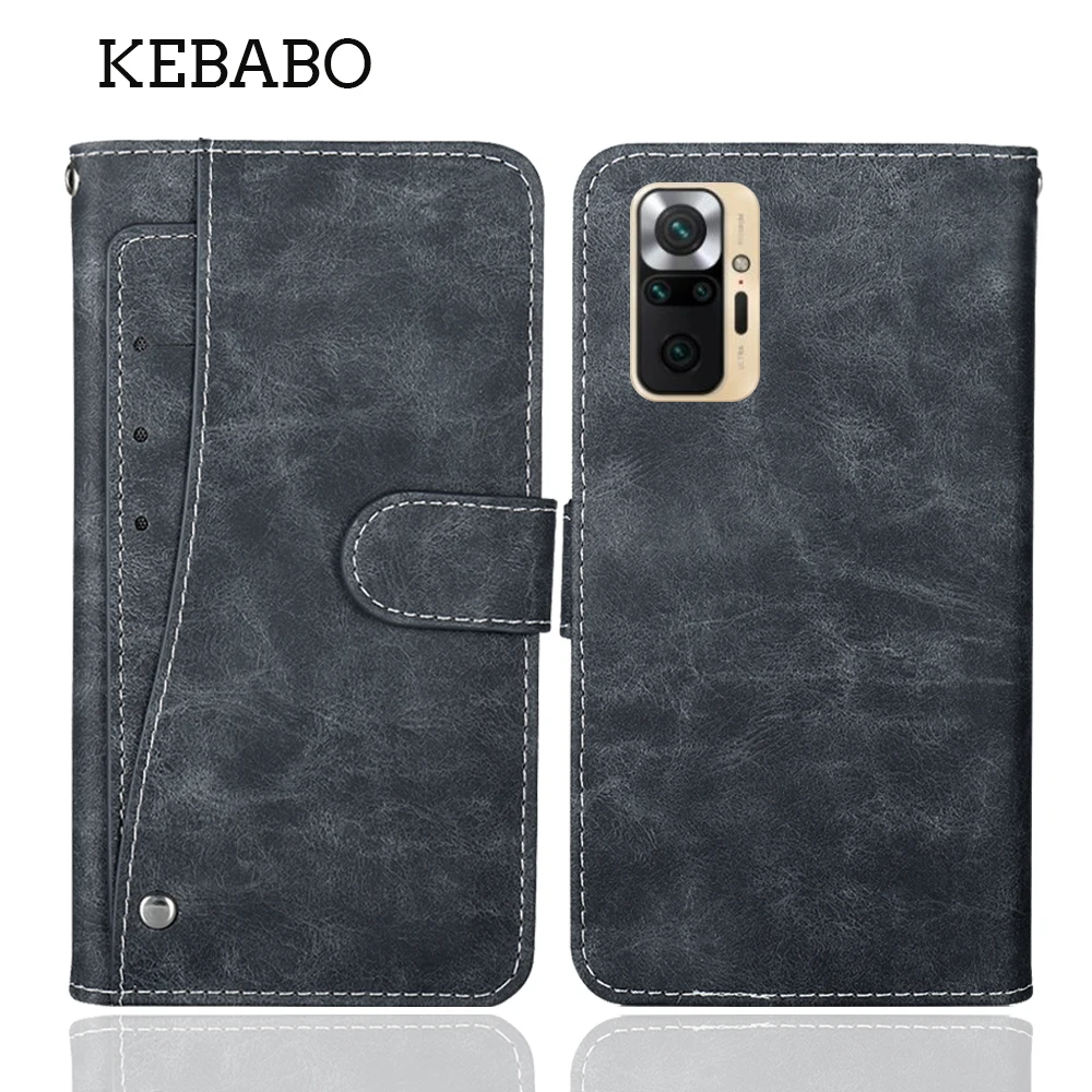 Leather Wallet For Xiaomi Redmi Note 10 Pro Global Case 6.7