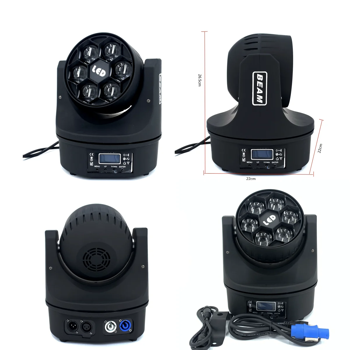 LED 6x15W Beam+Wash Six Bees Eyes RGBW DMX512 Stage Effect Lighting Good For Disco DJ Party KTV Dance Floor Clubs And Wedding