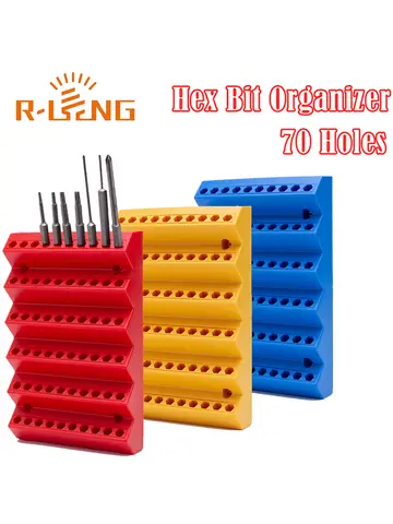 70 Slot Hex Bit Holder Organizer Drill Bit Storage Milling Cutter Drill Holder 1/4 Inch Hex Screwdriver Bit Organizer