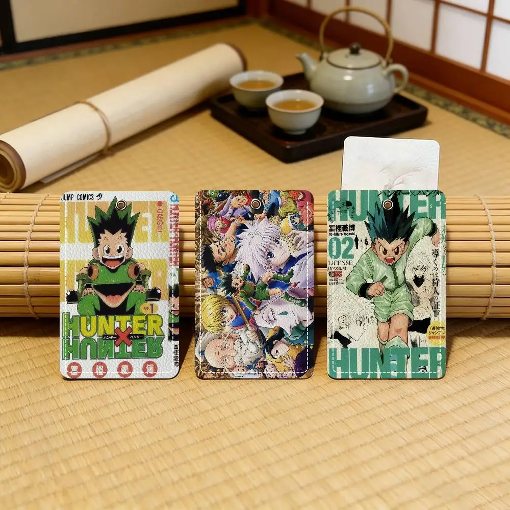 

Классический кожаный чехол для карт Anime HUNTER, модный кожаный брелок-держатель, прочный футляр для кредитных и проездных карт