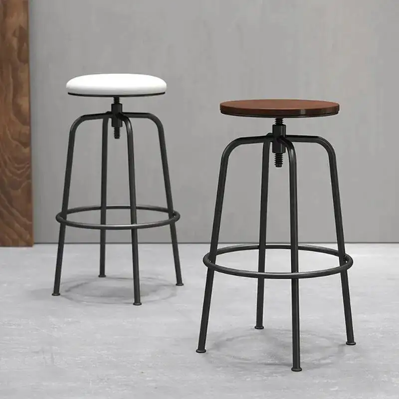 

Modern Luxury Bar Chair Ergonomic Living Room Adjustable Height Designer Bar Chair Vintage Kitchen Cadeira Home Furniture