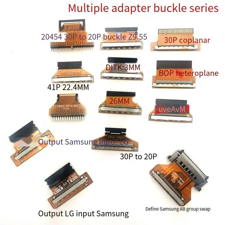 New LVDS Screen FIX30P to FPC 30P/51P1.0/0.5MM Flexible Flat Cable Interface Adapter EDP Adapter Board