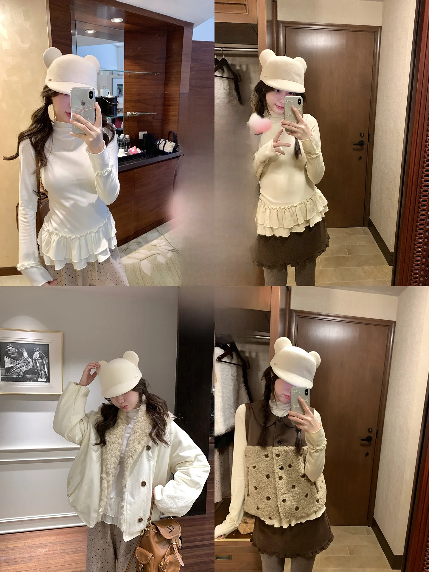 

Slimming Effect f High Collar Fce Inner Wear Top for Women PtonUmi Milk Froth Design Sensation Autumn Winter T-irt