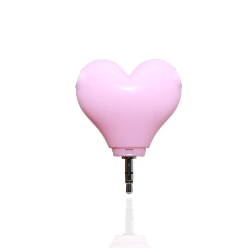 3.5mm Heart Shape Audio Splitter Connector Adapter Allows Two Headphones Simultaneously Travel Friendly Strain Relief Stable