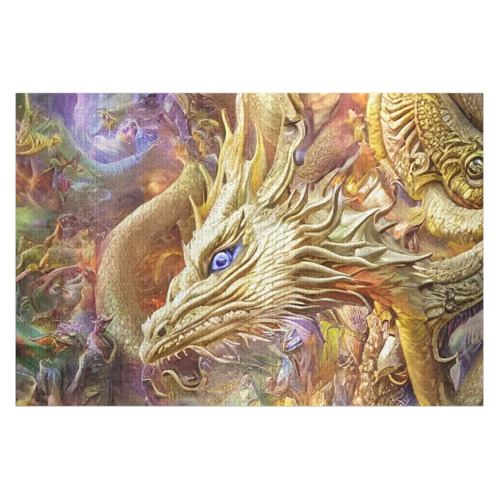 102622ai8 Magic Dragon Jigsaw Puzzle Picture Custom Name Wood Personalized Baby Toy Photo Puzzle