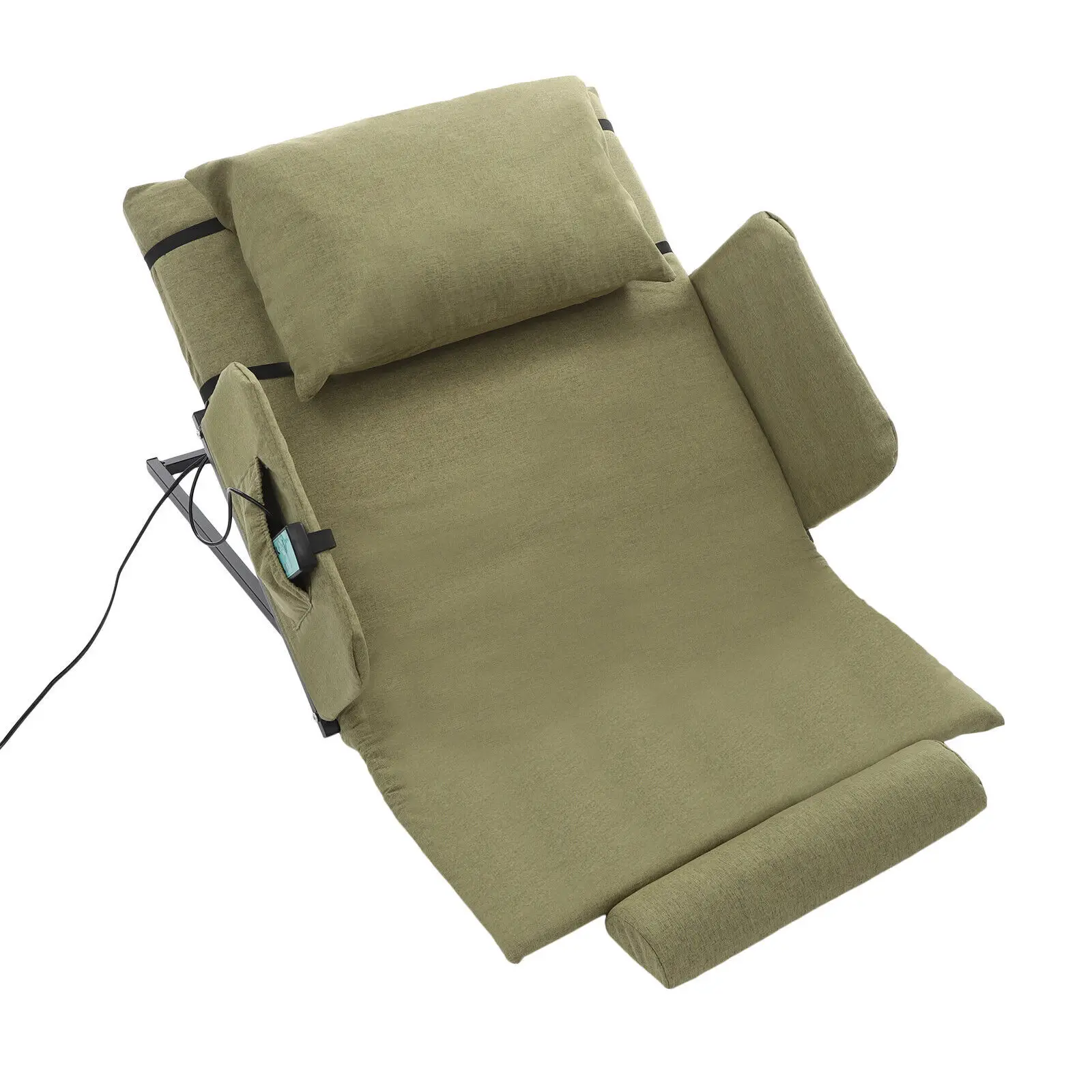 سرير مستشفى كهربائي أخضر شديد التحمل - سعة 450 رطل، جهاز تحكم عن بعد لاسلكي، مسند ظهر قابل للتعديل للعناية المنزلية للمريض والتعافي