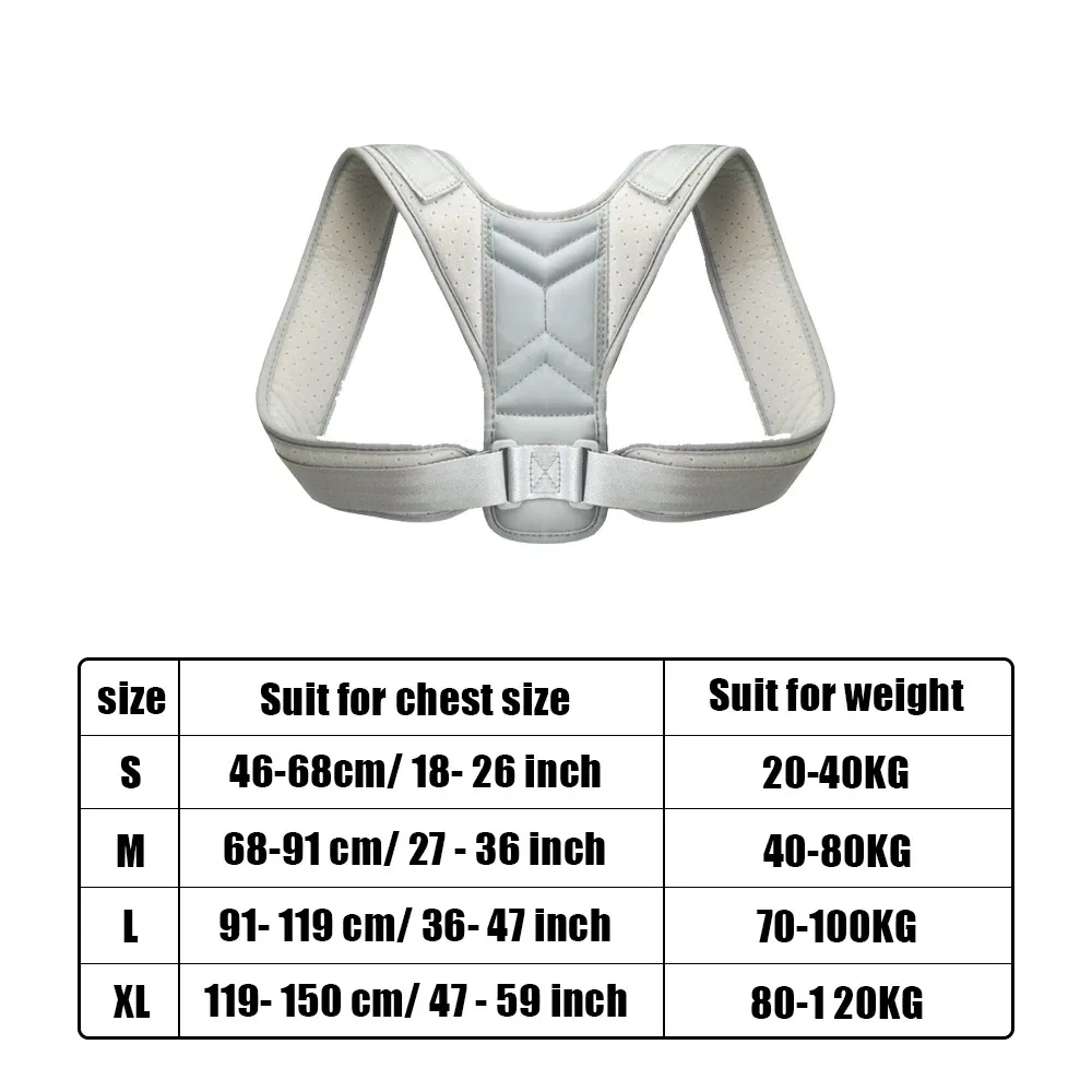 Adjustable Clavicle Support Posture Corrector Back Shoulder Correction Band for Men Women Improve Slouch Rounded Shoulder gallery 3