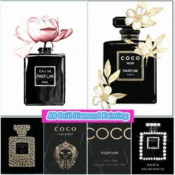 Fashion Luxury Coco Perfume Bottle 5D AB Drill Diamond Painting New 2023 Cross Stitch Kits Handcraft Art Mosaic Home Decor Gifts