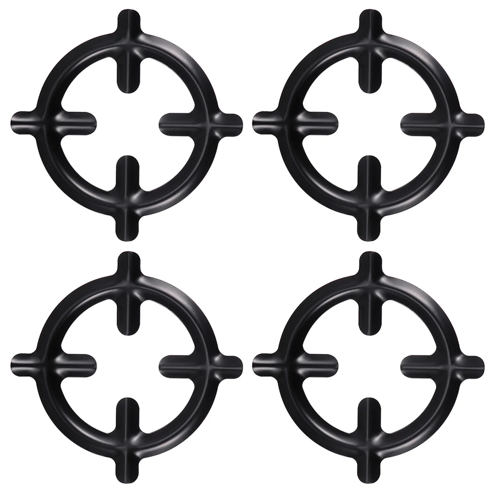 

4Pcs Iron Pot Stands Sturdy Gas Stove Racks Smooth Surface Coffee Pot Supports No Scratch Design Gas Stove Racks