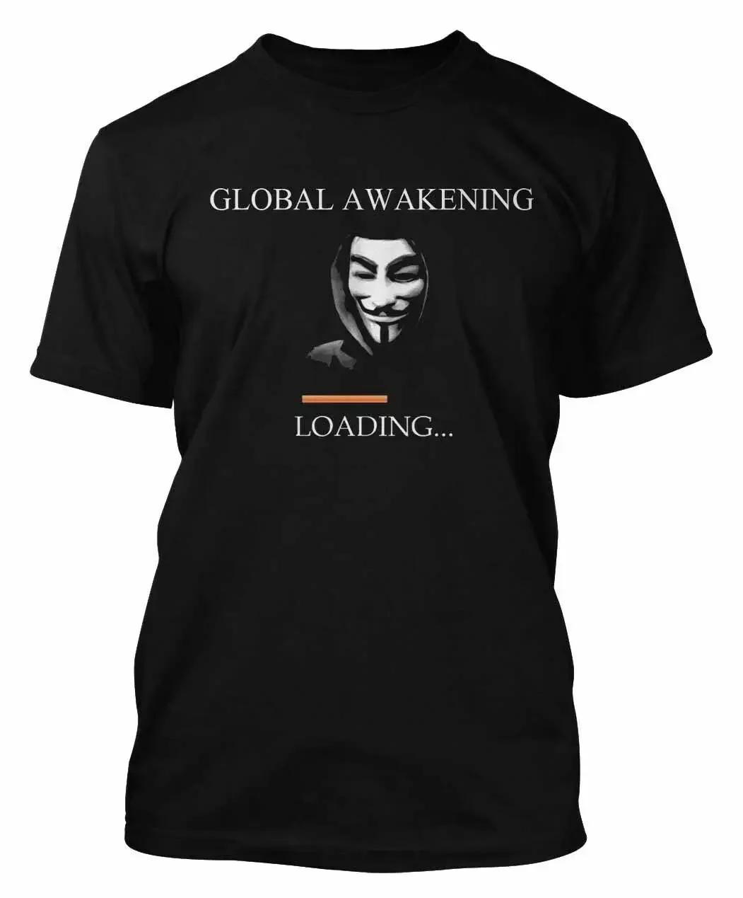 V for Vendetta Mask, Global Awakening Anonymous Mens T-Shirt. Summer Cotton Short Sleeve O-Neck Unisex T Shirt New S-3XL